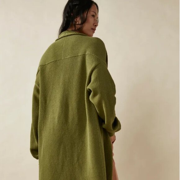 Hailee Convertible Cardigan - Kelp Green - Picture 2 of 3